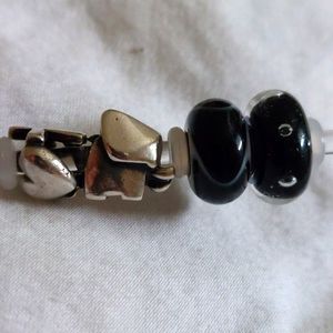 Trollbeads 2 glass and 2 silver beads
